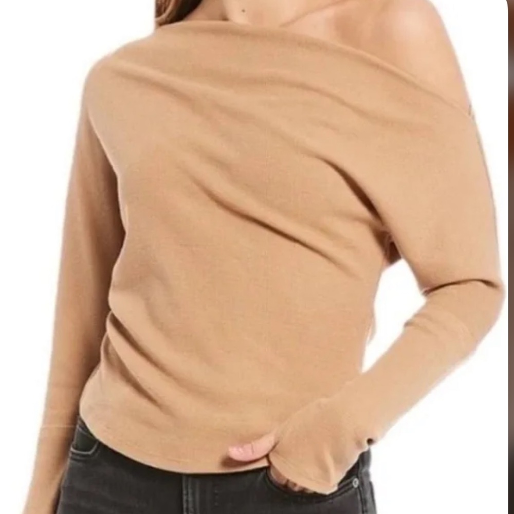 Free People We The Free Fuji Off The Shoulder Thermal Top, Size Small